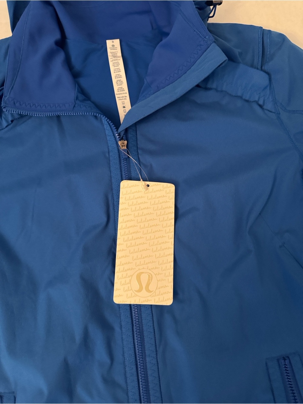 NWT Lululemon RUN:Bandit Jacket Blue Size 8 Running Athletic Lightweight - Picture 3 of 13